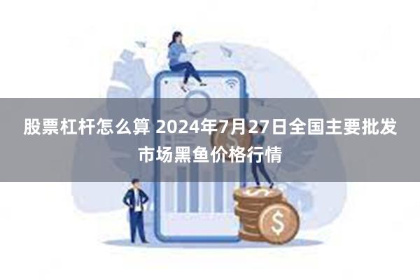 股票杠杆怎么算 2024年7月27日全国主要批发市场黑鱼价格行情