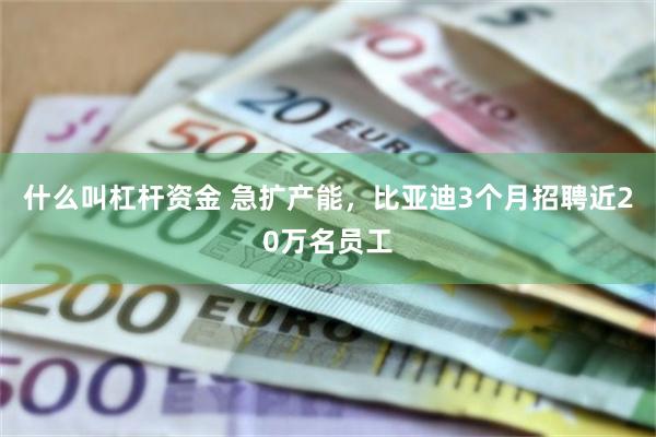 什么叫杠杆资金 急扩产能，比亚迪3个月招聘近20万名员工